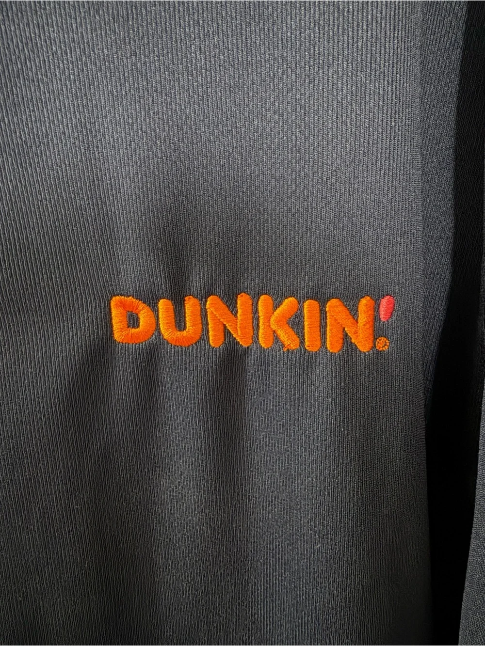 NWT Nike Men's Navy Golf Polo with Orange DUNKIN! Embroidered Logo. Size XL